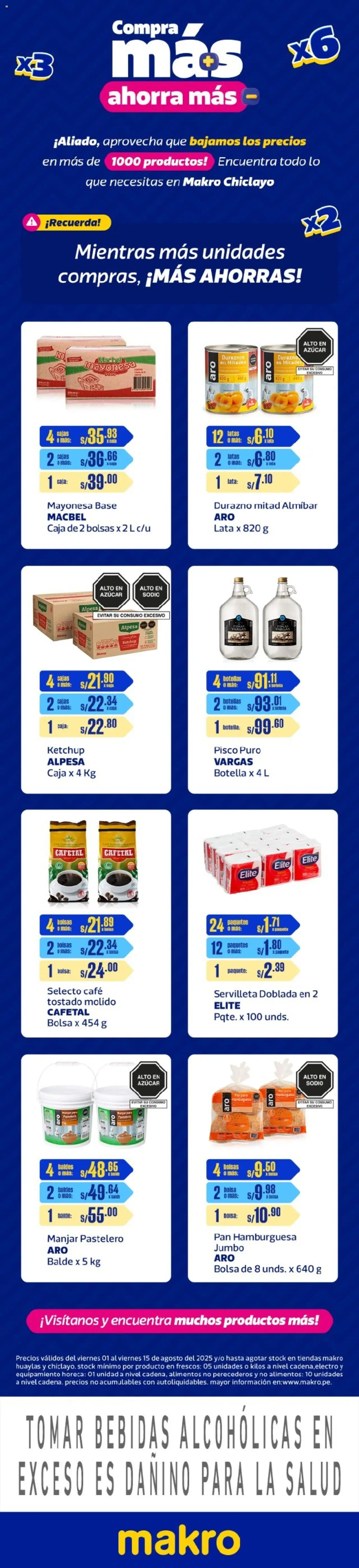 Makro Makro Precios X Horeca Chiclayo (01/08/2025 - 15/08/2025) - ofertas de hoy - número de página 1