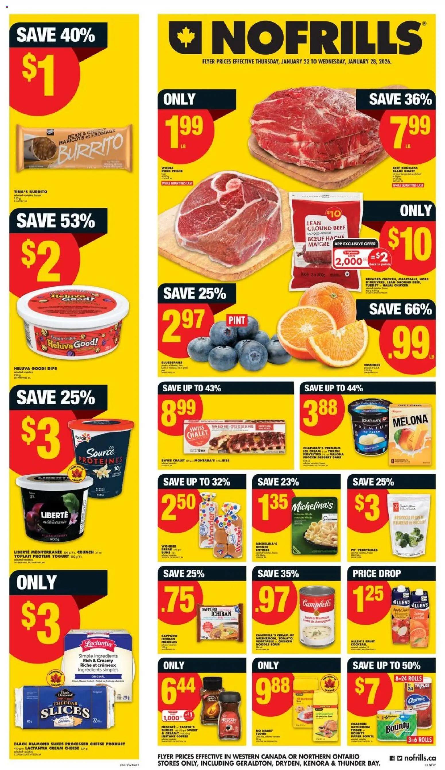 Preview of leaflet Weekly Flyer - AB from shop No Frills is valid from Jan 22, 2026