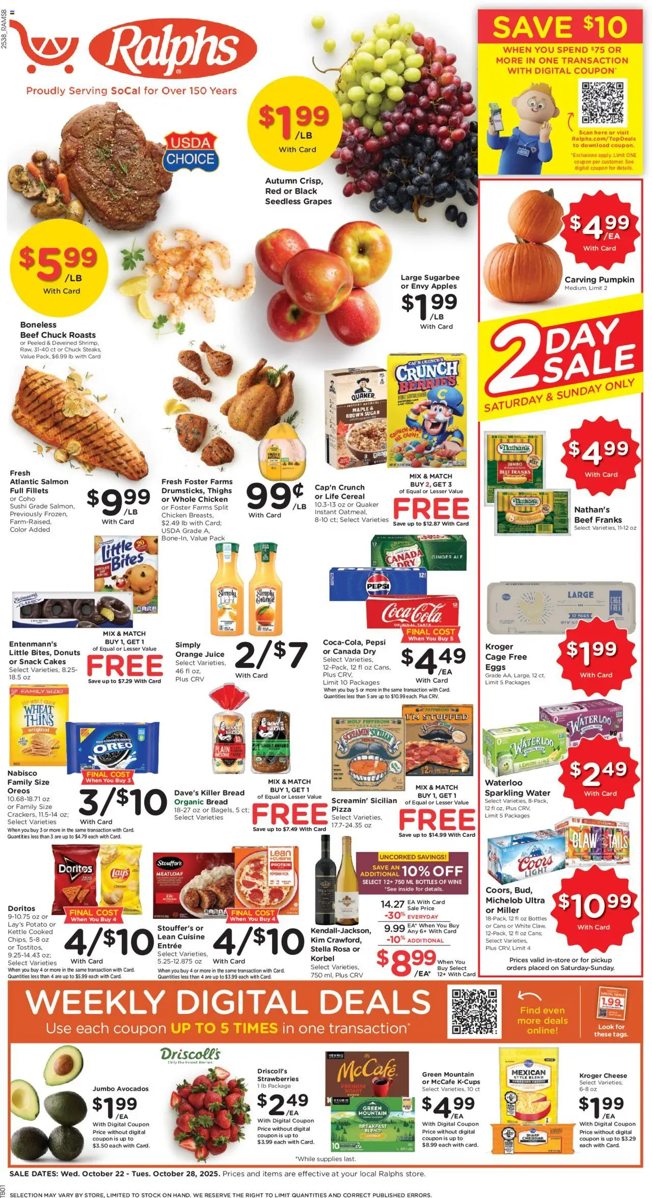 Ralphs Weekly Ad from 10/22/2025 - Flyer - Page number 1