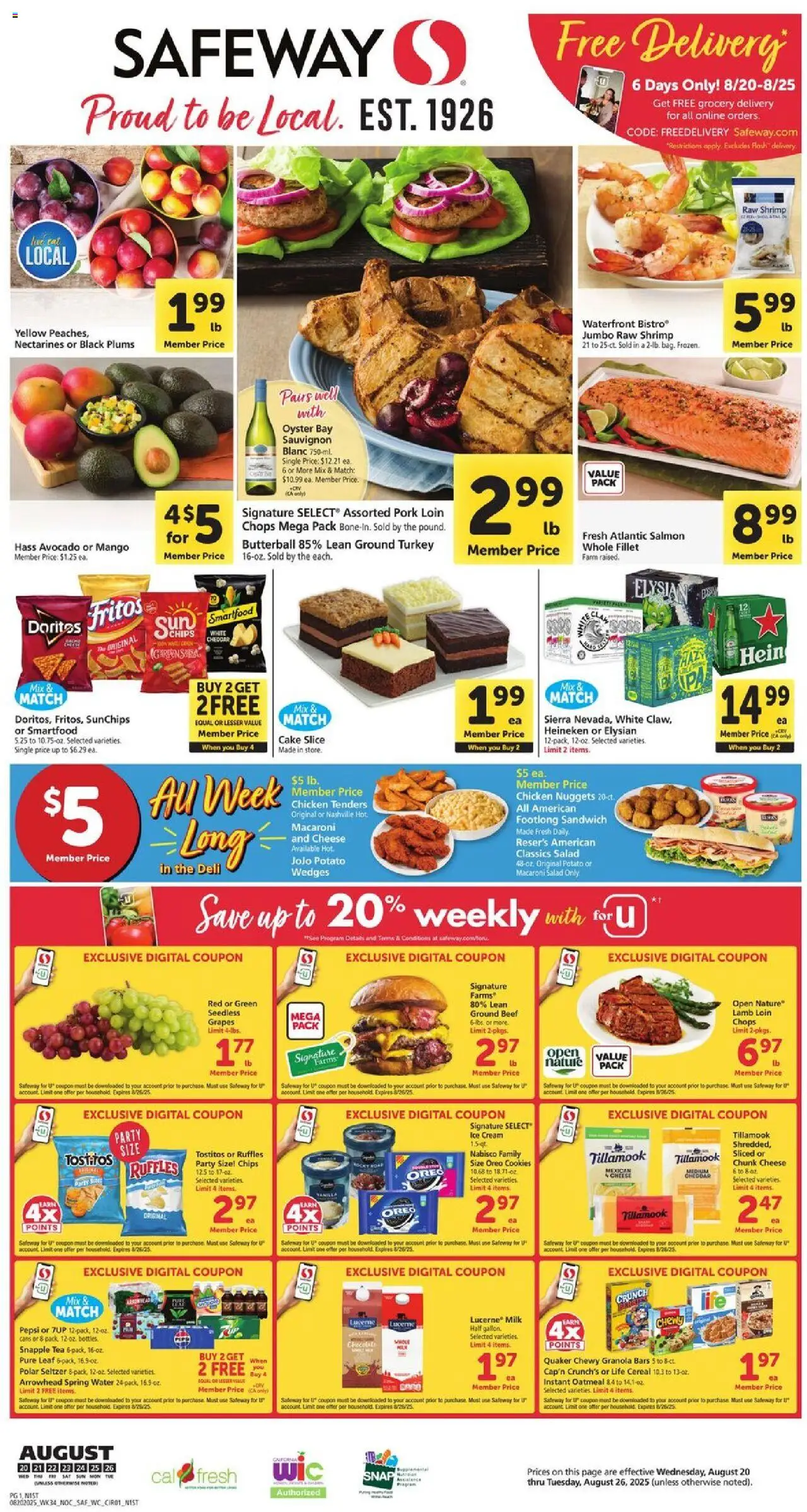 Safeway Weekly Ad from 08/20/2025 - Flyer - Page number 1