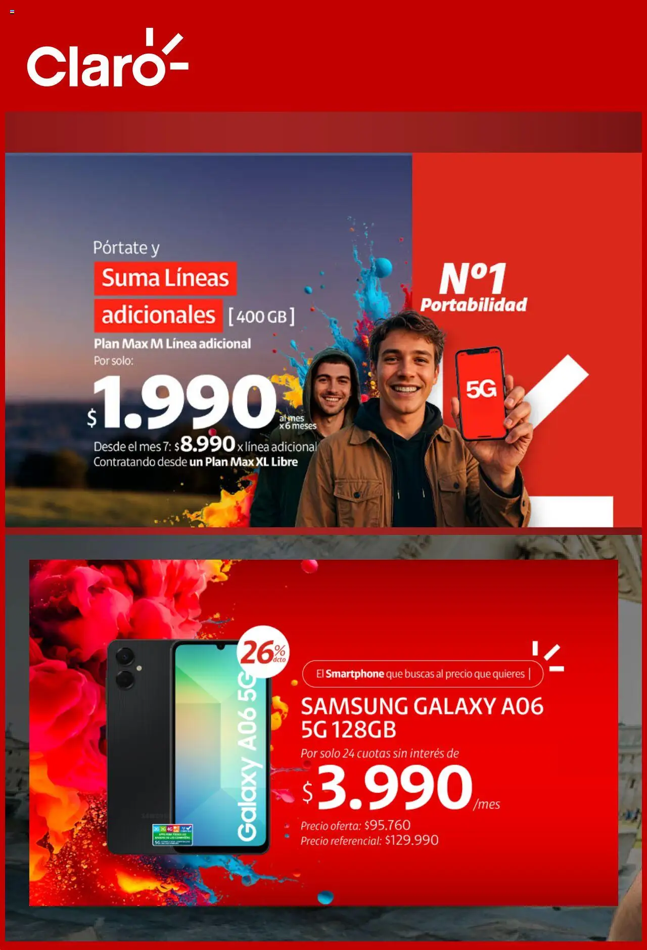 Claro Ofertas > válido desde 12.08.2025 > número de página 1