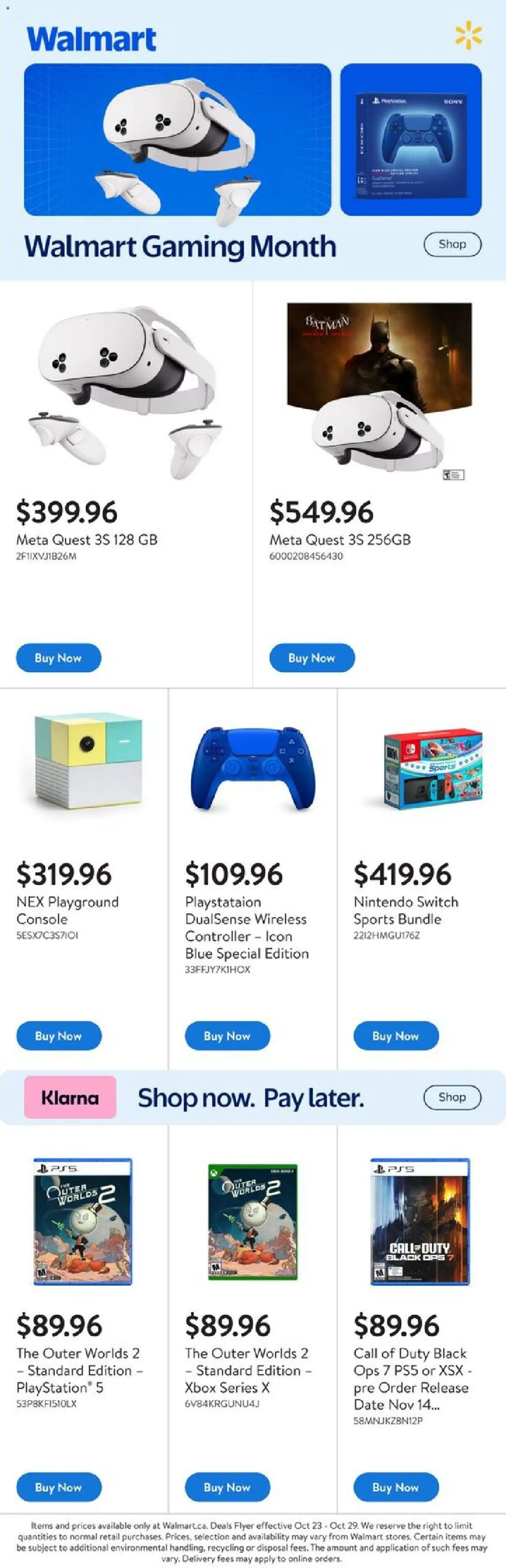Walmart flyer valid from Oct 23, 2025 - page number 1