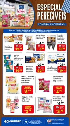 Pré-Visualização do folheto "Ofertas Especial Perecíveis" da loja Semar Supermercado válido a partir de 28/01/2026