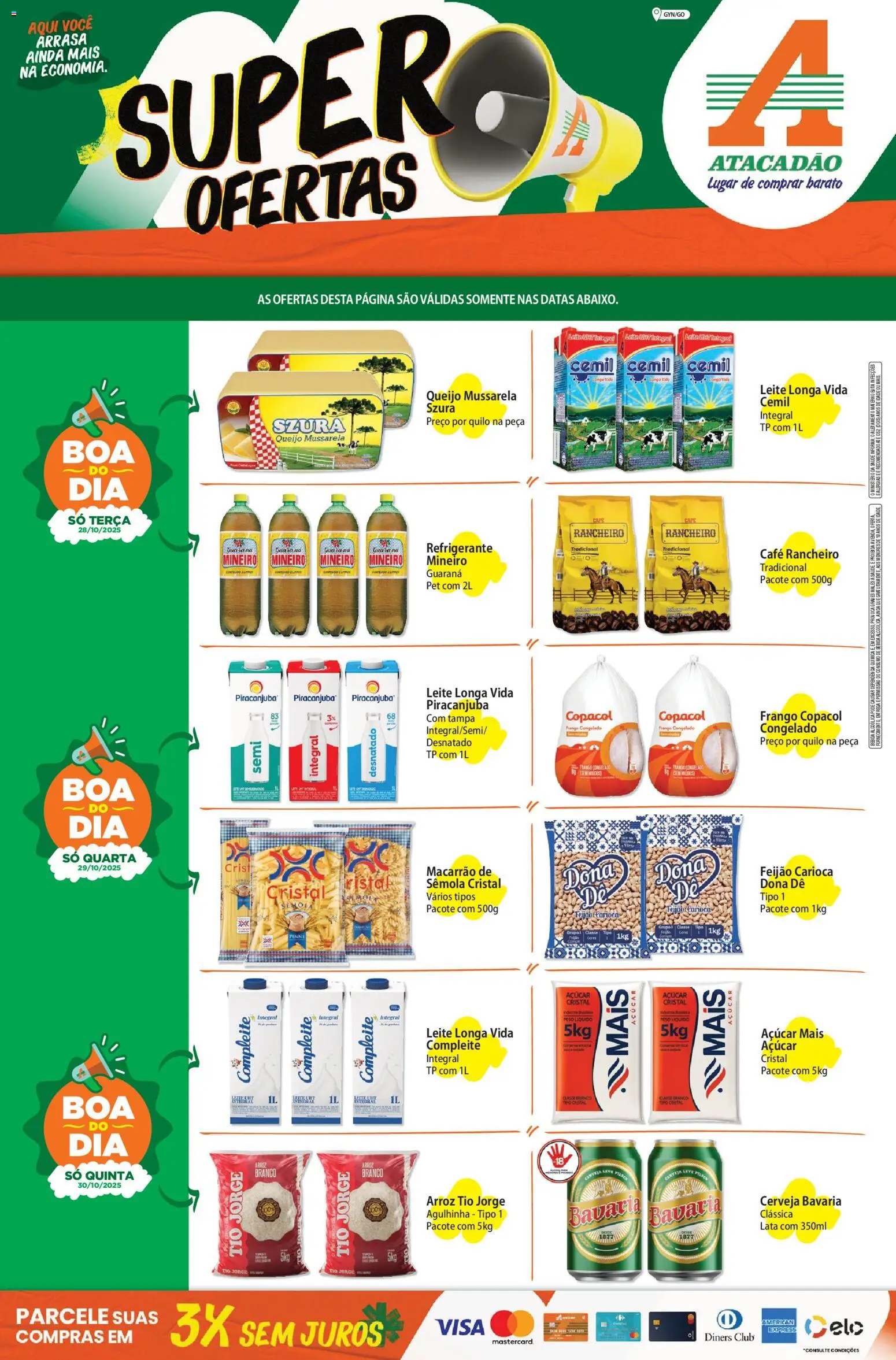 Pré-Visualização do folheto "Ofertas - GO" da loja Atacadão válido a partir de 28/10/2025