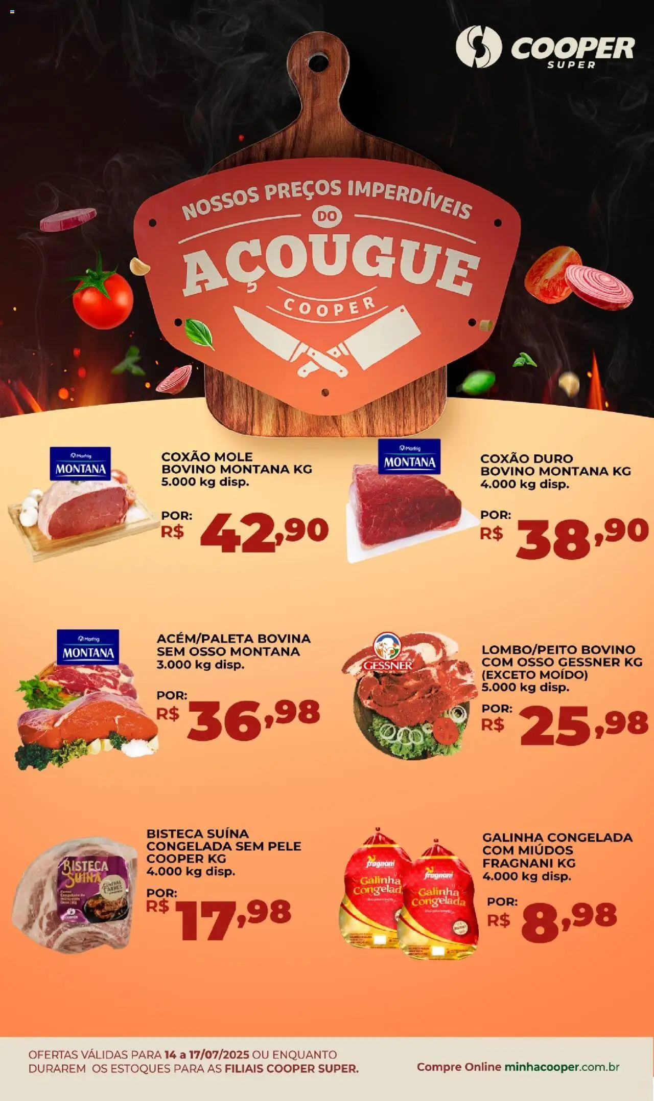 Cooper folheto "Ofertas do Açougue" válido a partir de 14/07/2025 - número de página 1