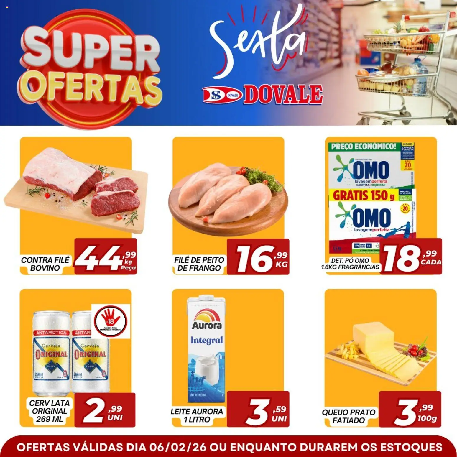 Pré-Visualização do folheto "Ofertas do Dia" da loja Dovale válido a partir de 06/02/2026