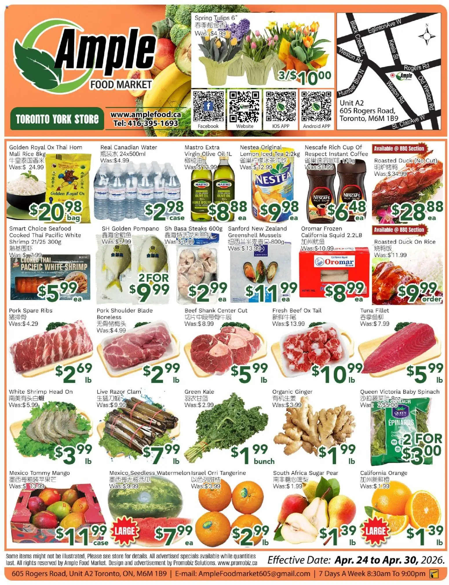 Preview of leaflet Ample Food Market weekly flyer Toronto York from shop Ample Food Market is valid from Apr 24, 2026