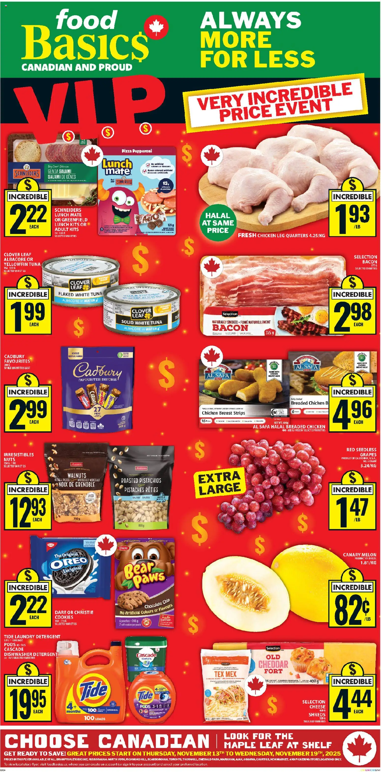 Preview of leaflet Ajax from shop Food Basics is valid from Nov 13, 2025