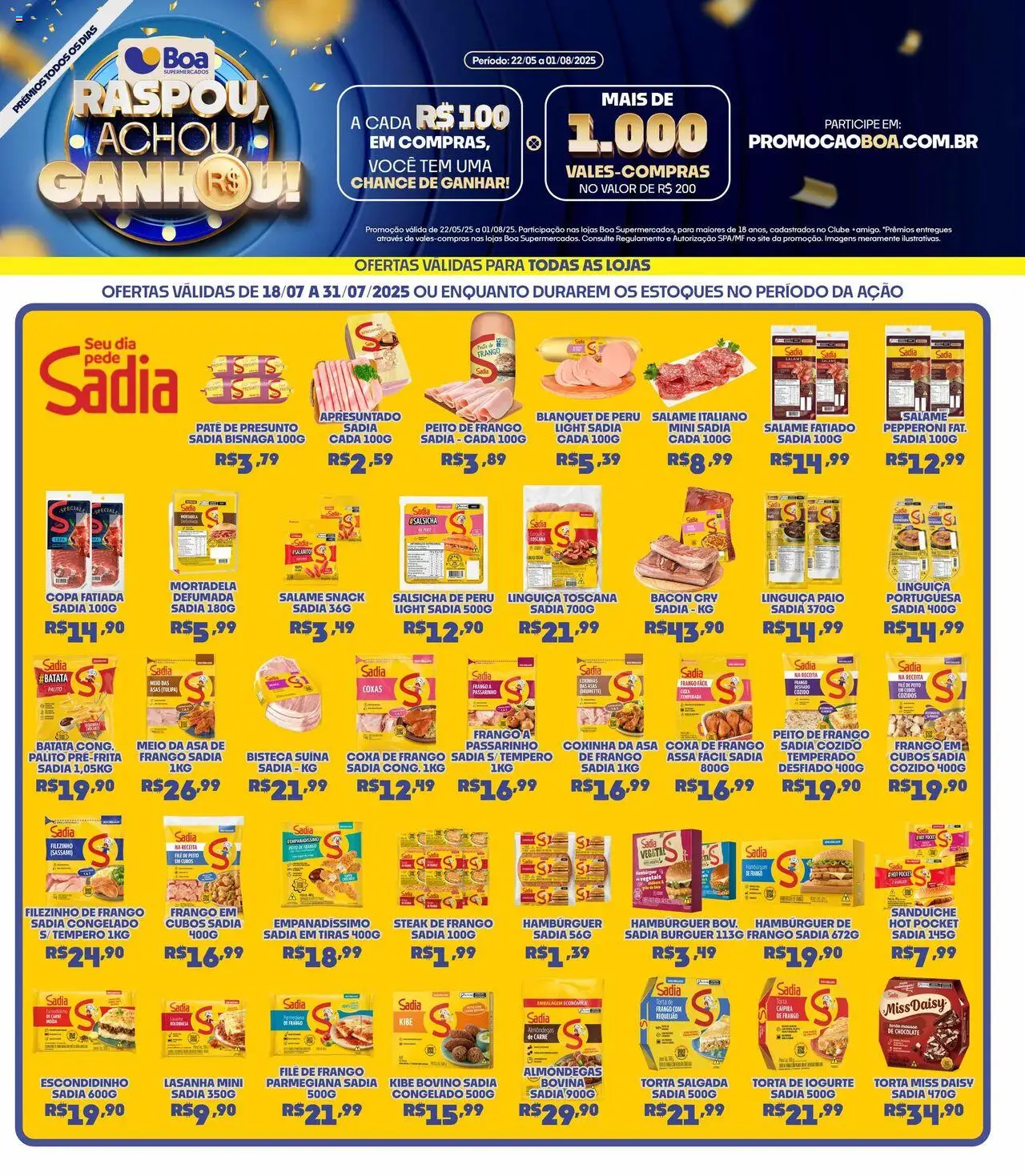 Boa Supermercados folheto "Ofertas Grandes Marcas" válido a partir de 18/07/2025 - número de página 1