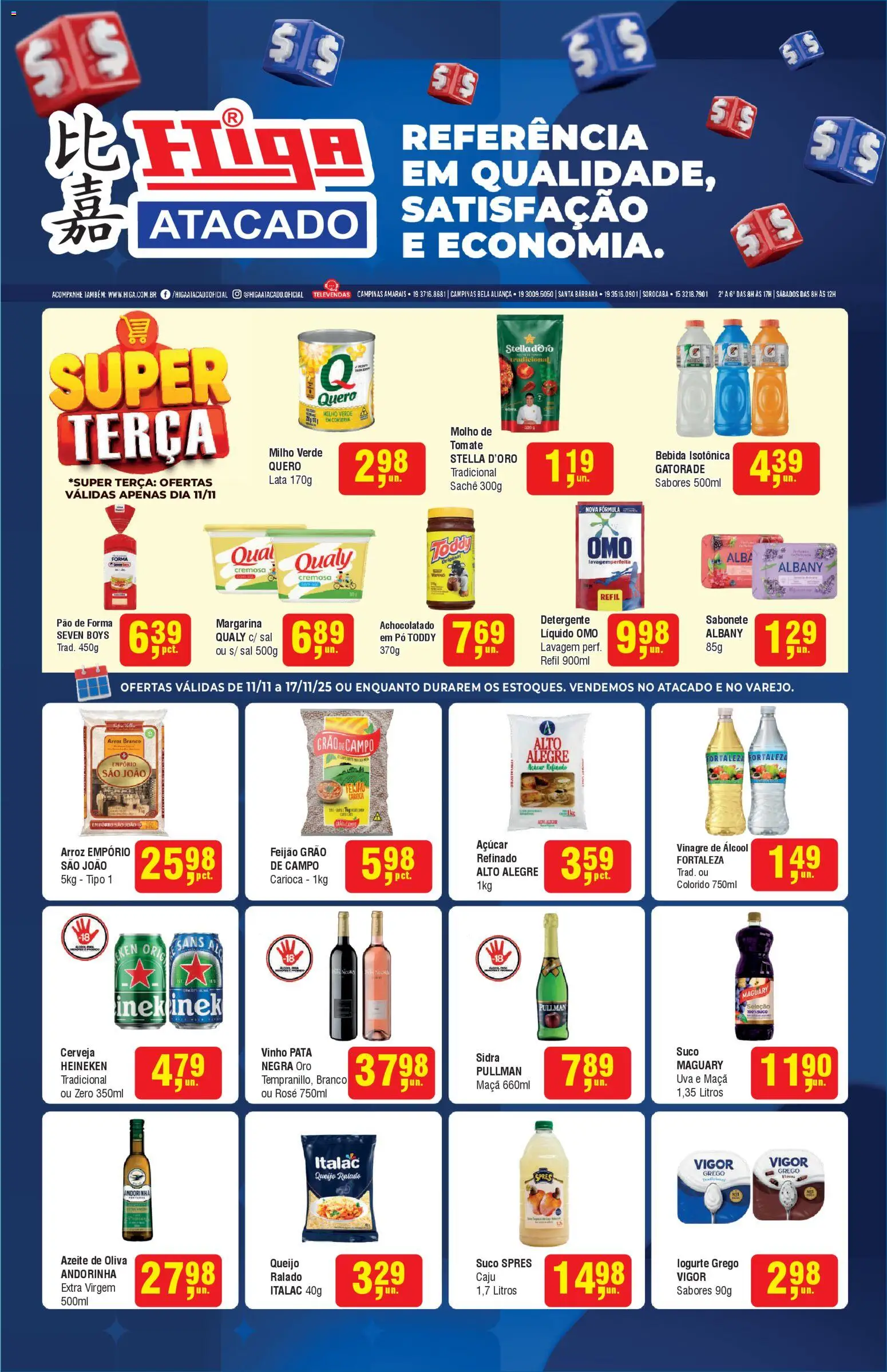 Pré-Visualização do folheto "Ofertas da semana" da loja Higa Atacado válido a partir de 11/11/2025