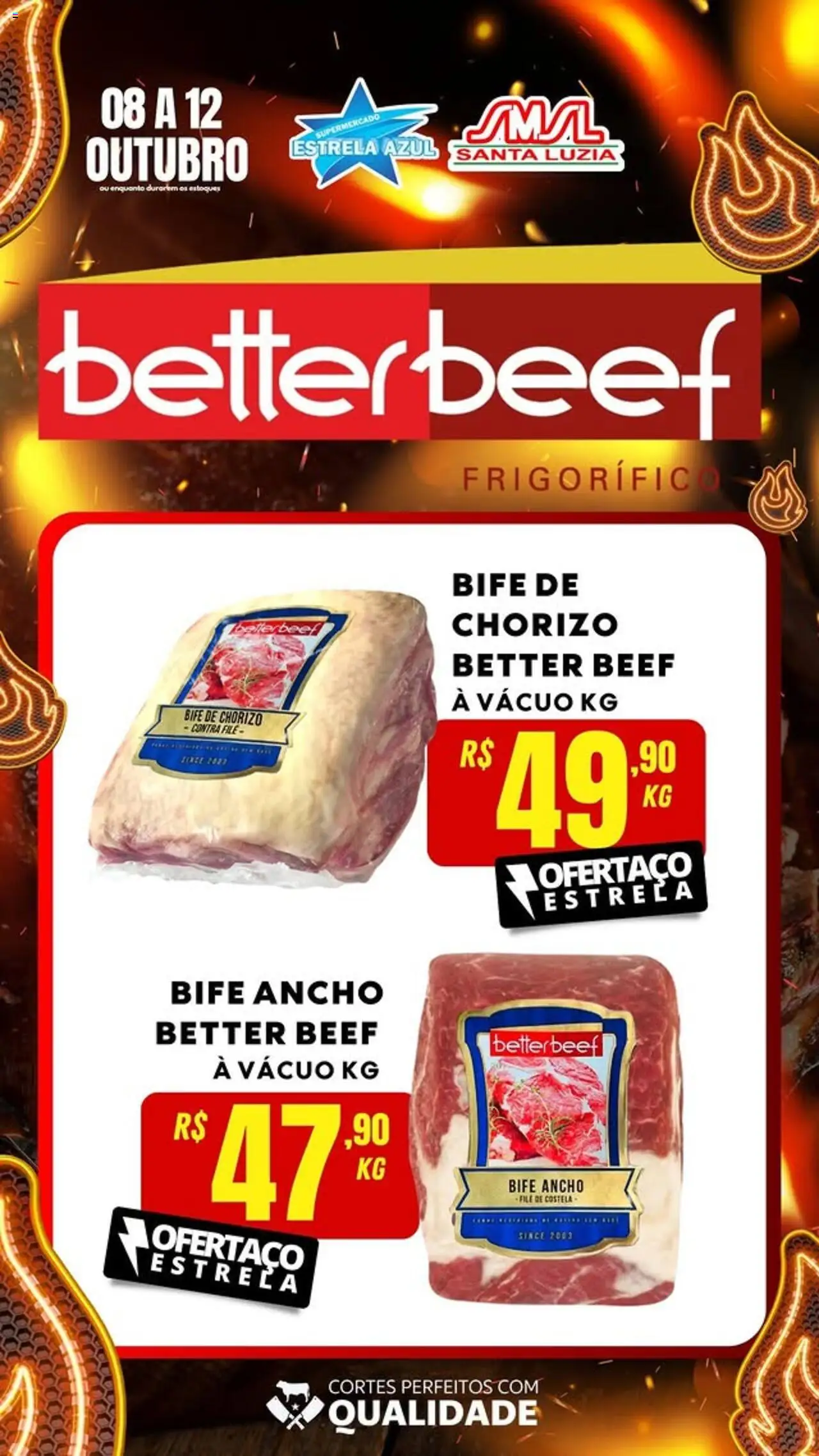 Estrela Azul folheto "Ofertas Betterbeef" válido a partir de 08/10/2025 - número de página 1 - Frigorífico, Bife ancho, Filé de costela