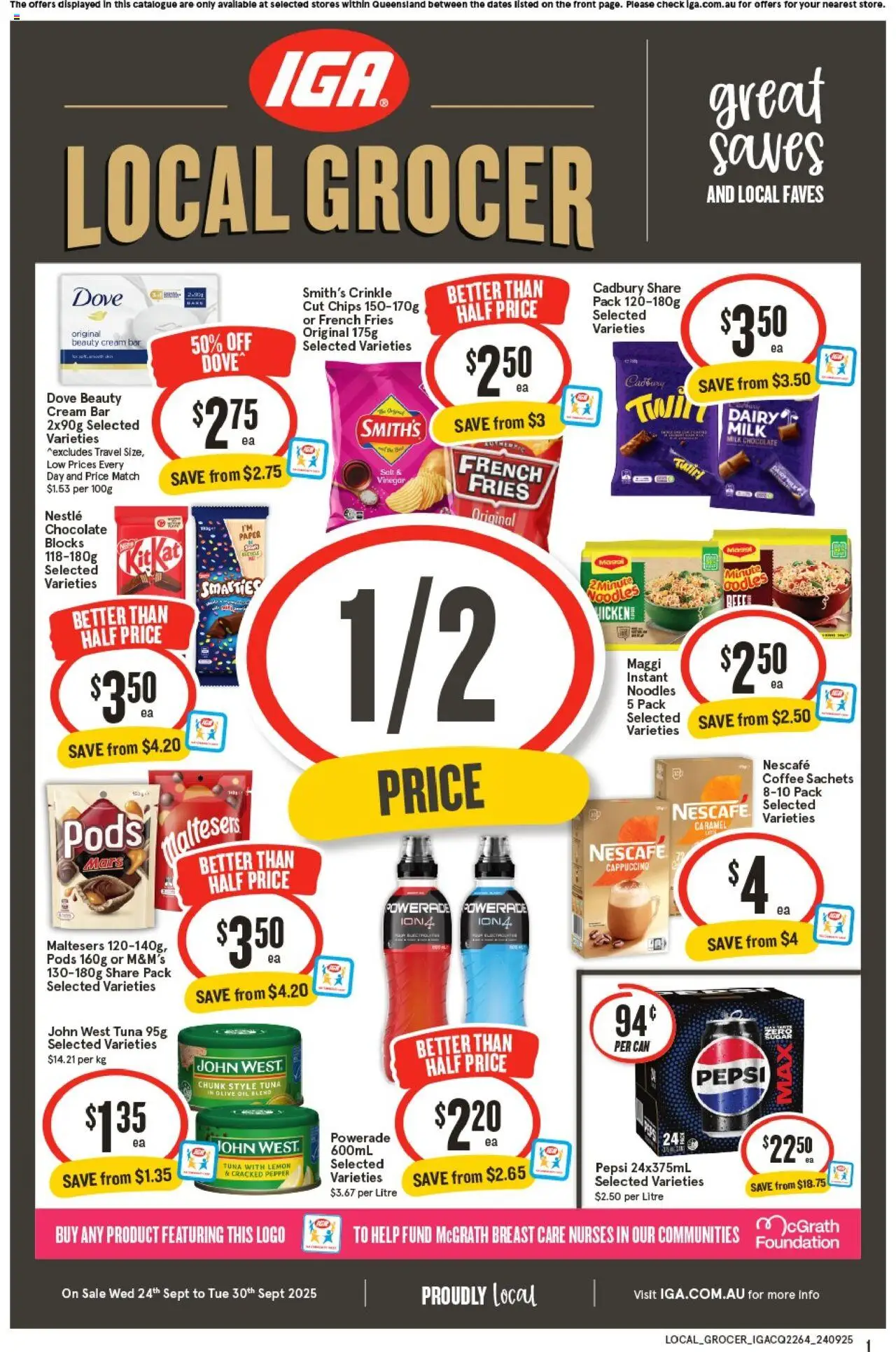 IGA catalogue valid from 24/09/2025 - page 1