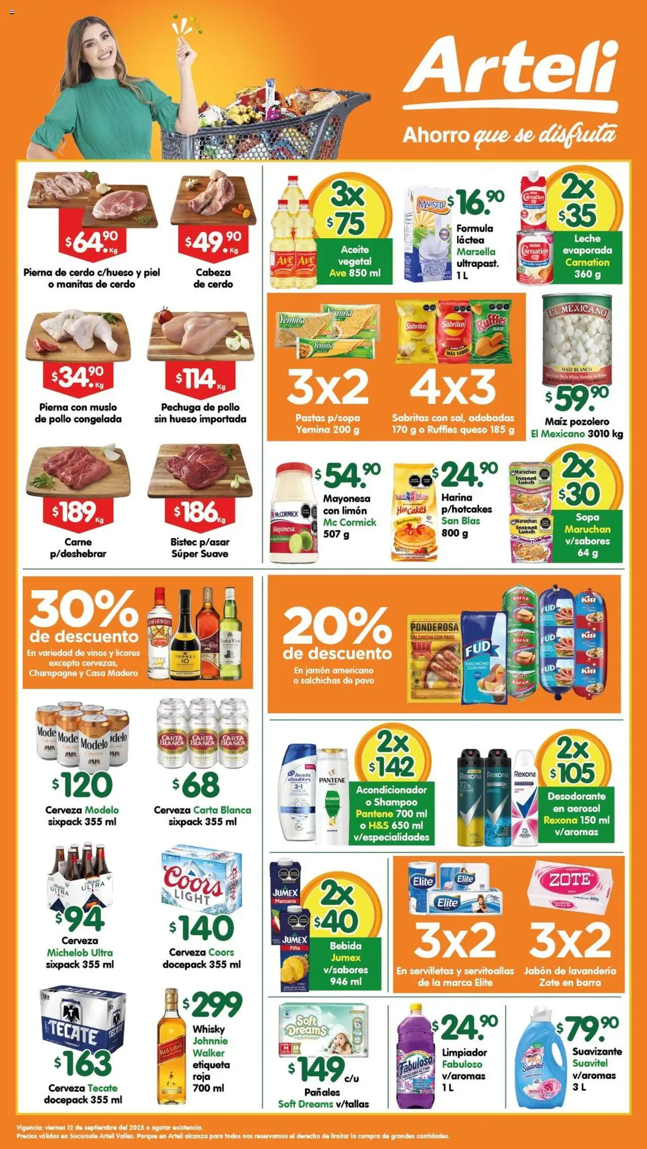 Folleto Valles Arteli y sus promociones válidas desde el 12/09/2025 - Número de página 1