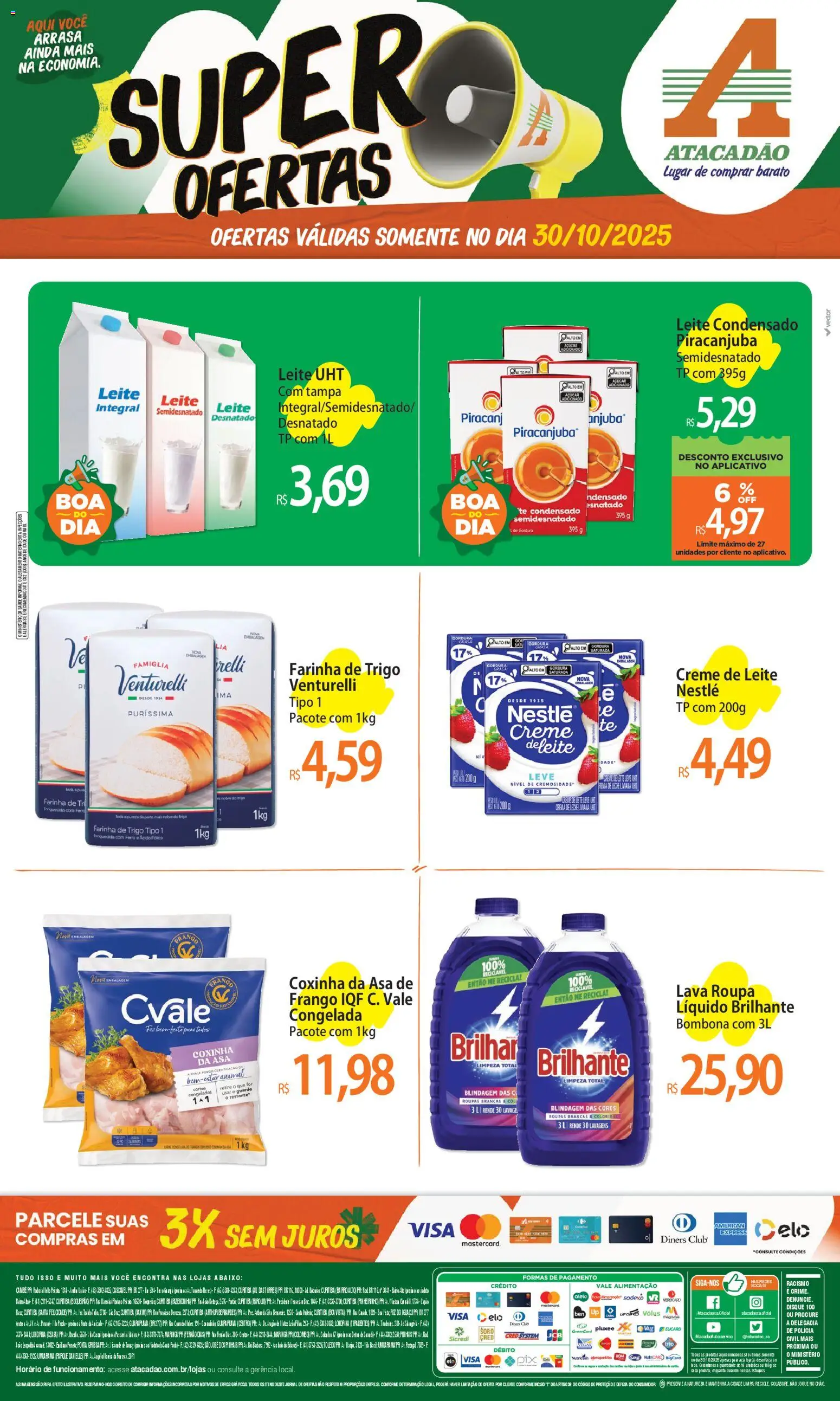 Pré-Visualização do folheto "Ofertas - PR" da loja Atacadão válido a partir de 30/10/2025
