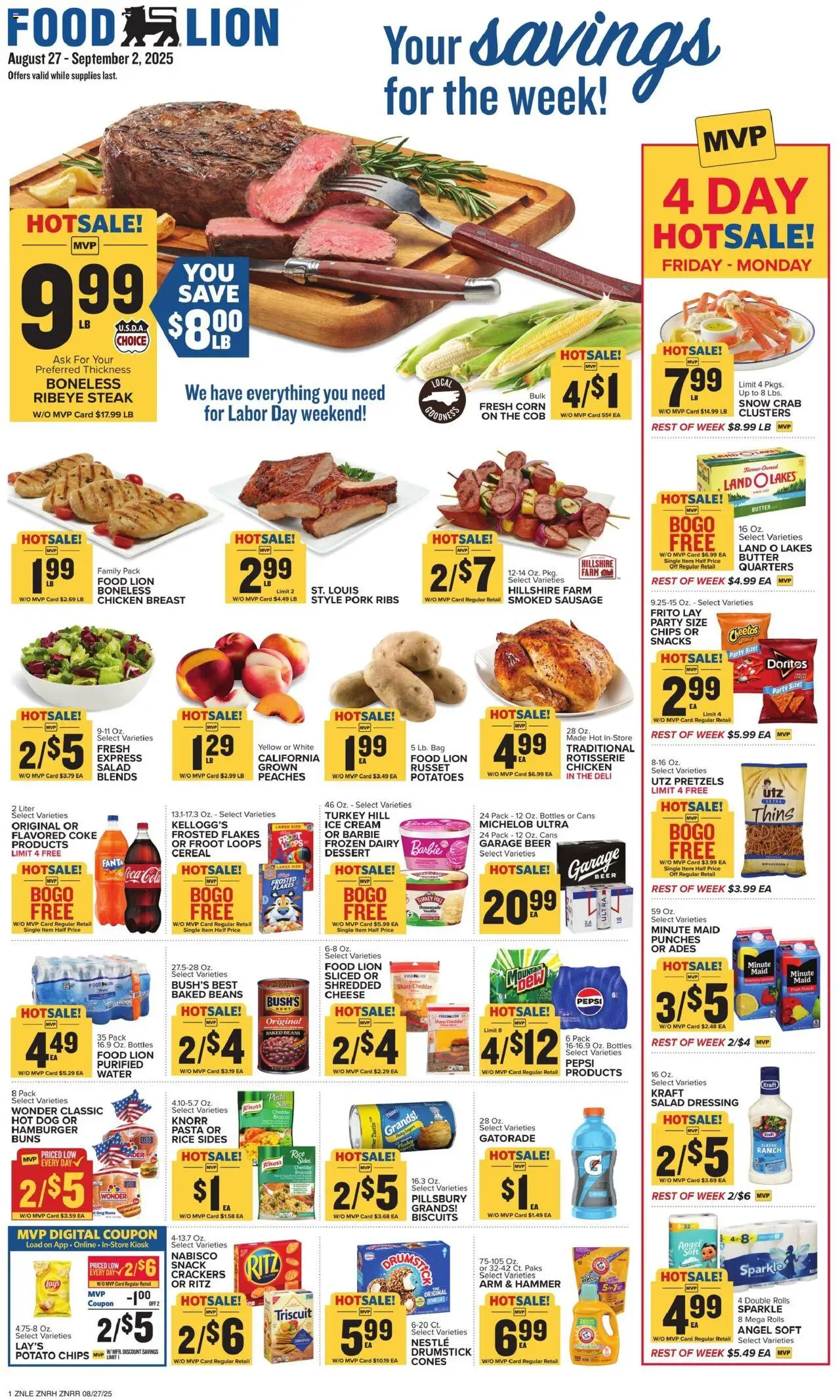 Food Lion Weekly Ad (08/27/2025) >> Preview AD next week - Page number 1