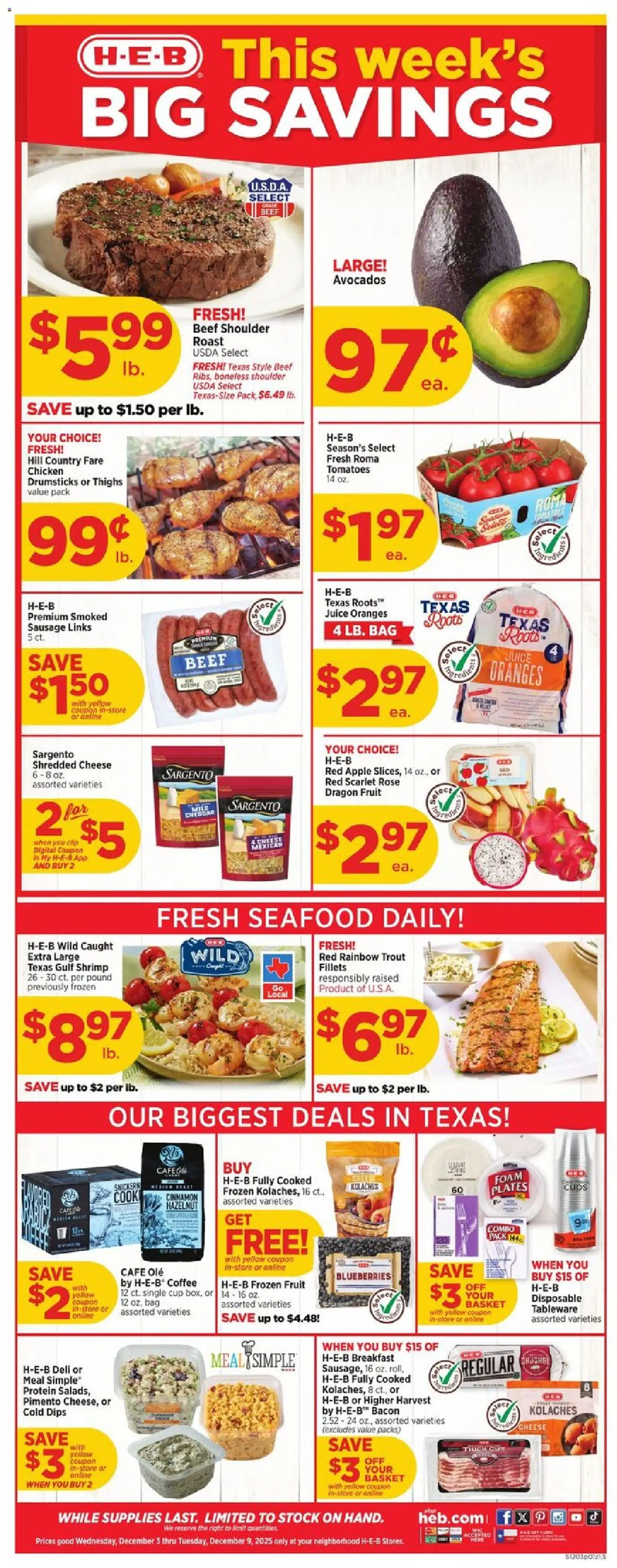 Ad Preview of H-E-B Weekly Ad from 12/03/2025