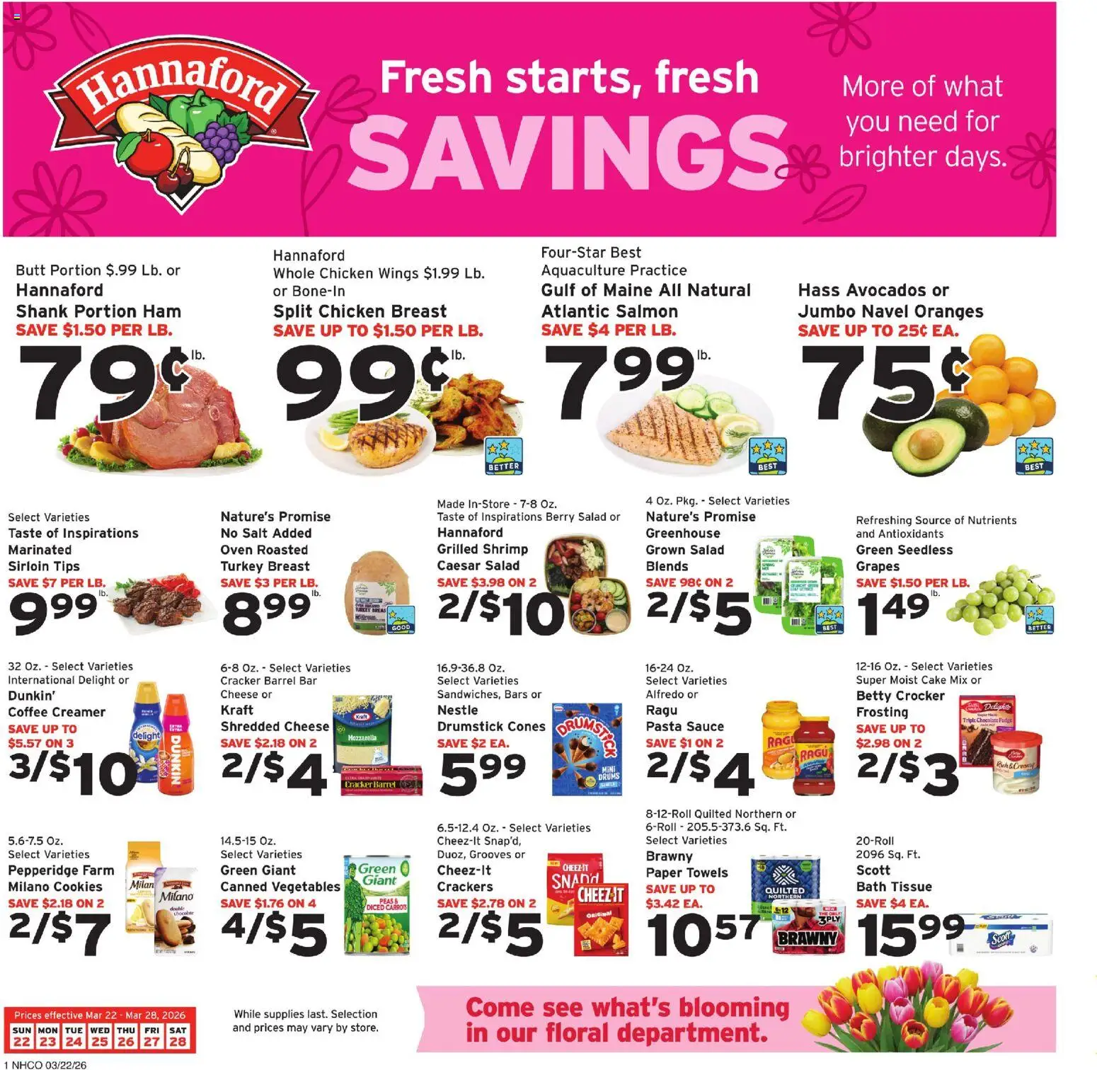 Ad Preview of Hannaford Hannaford Weekly Ad from 03/22/2026