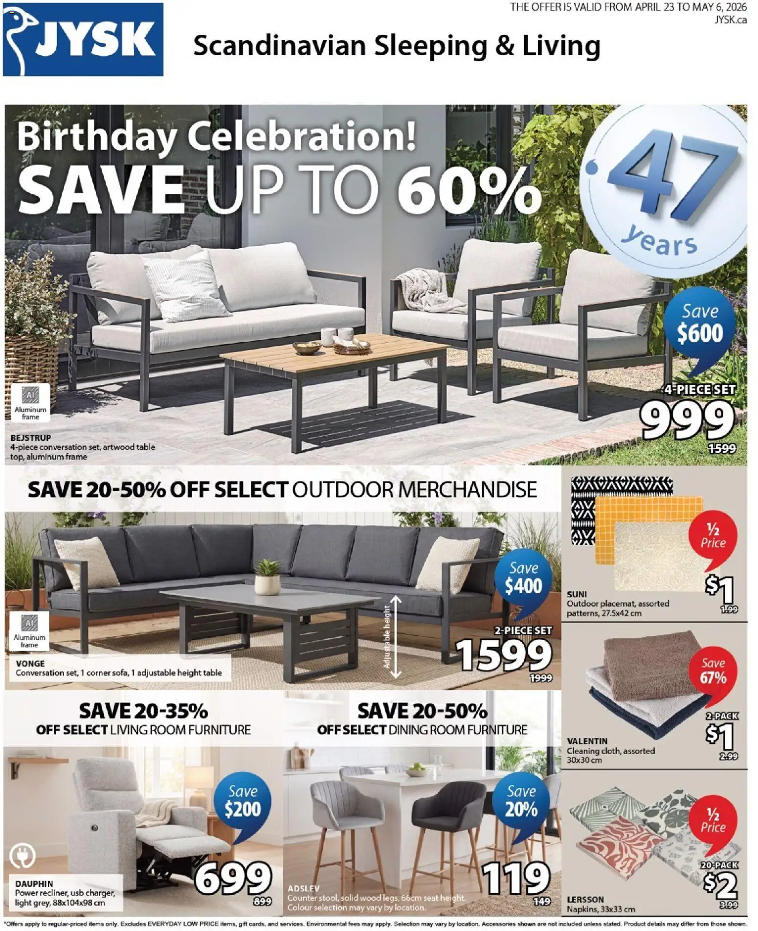 Preview of leaflet JYSK weekly flyer from shop JYSK is valid from Apr 23, 2026