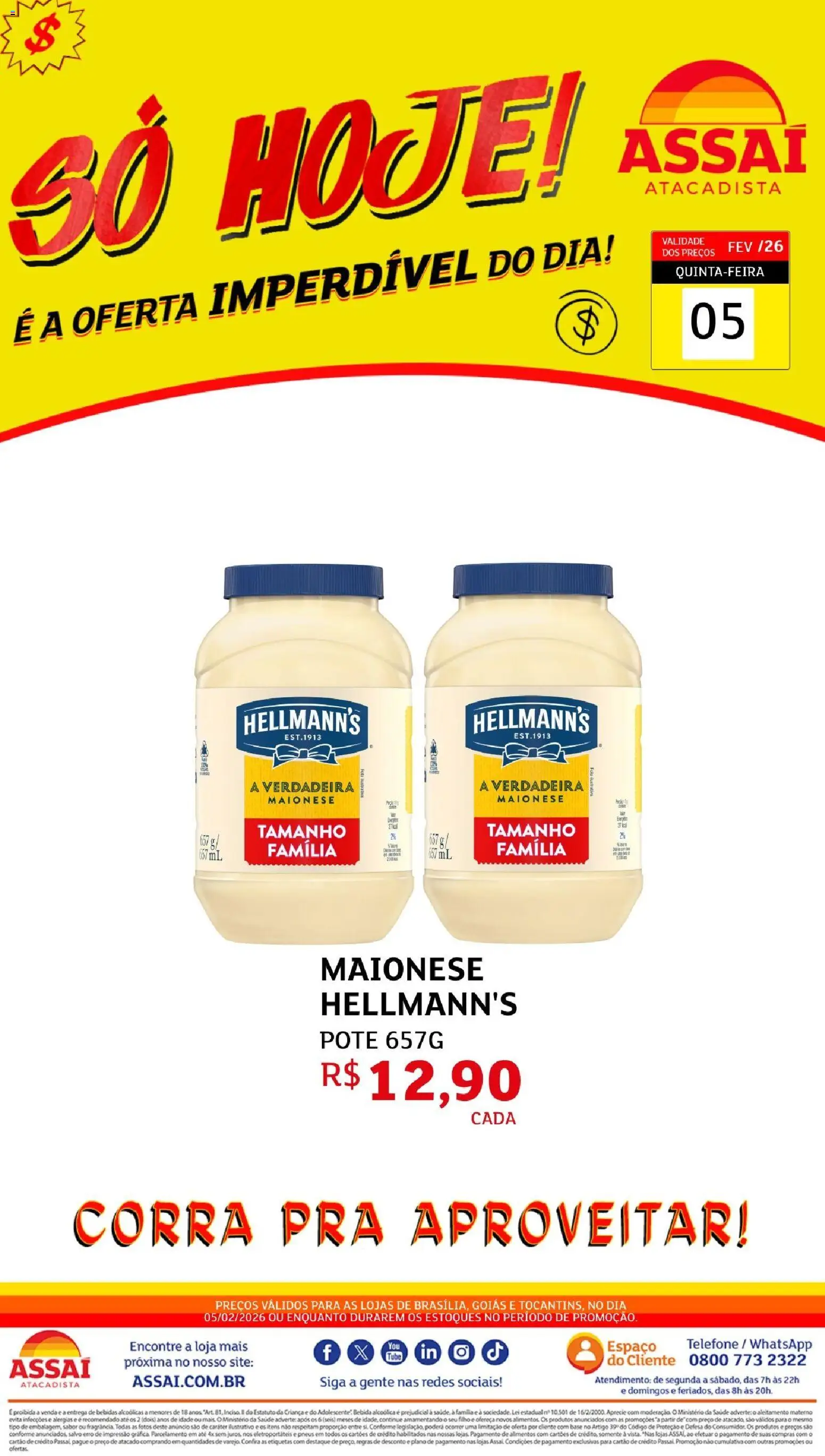 Pré-Visualização do folheto "Encarte - DF" da loja Assaí Atacadista válido a partir de 05/02/2026
