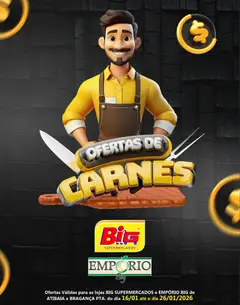 Pré-Visualização do folheto "Ofertas de Carnes" da loja Big Supermercados válido a partir de 16/01/2026
