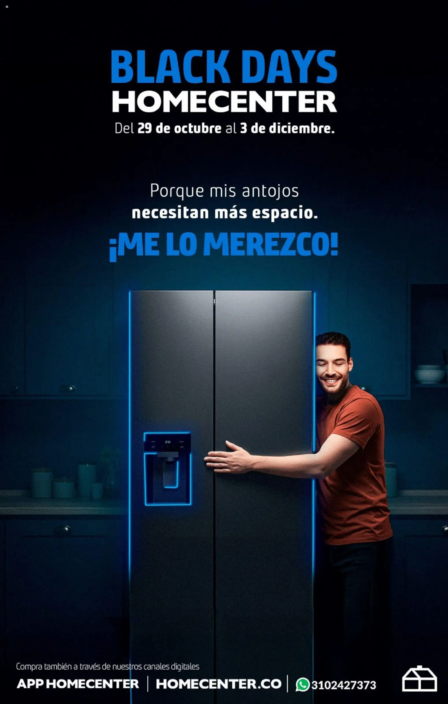  Vista previa del prospecto Black Days del almacen Homecenter válida del 29/10/2025 al 03/12/2025