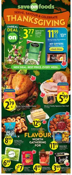 Preview of leaflet Weekly Flyer - AB from shop Save on foods is valid from Oct 09, 2025