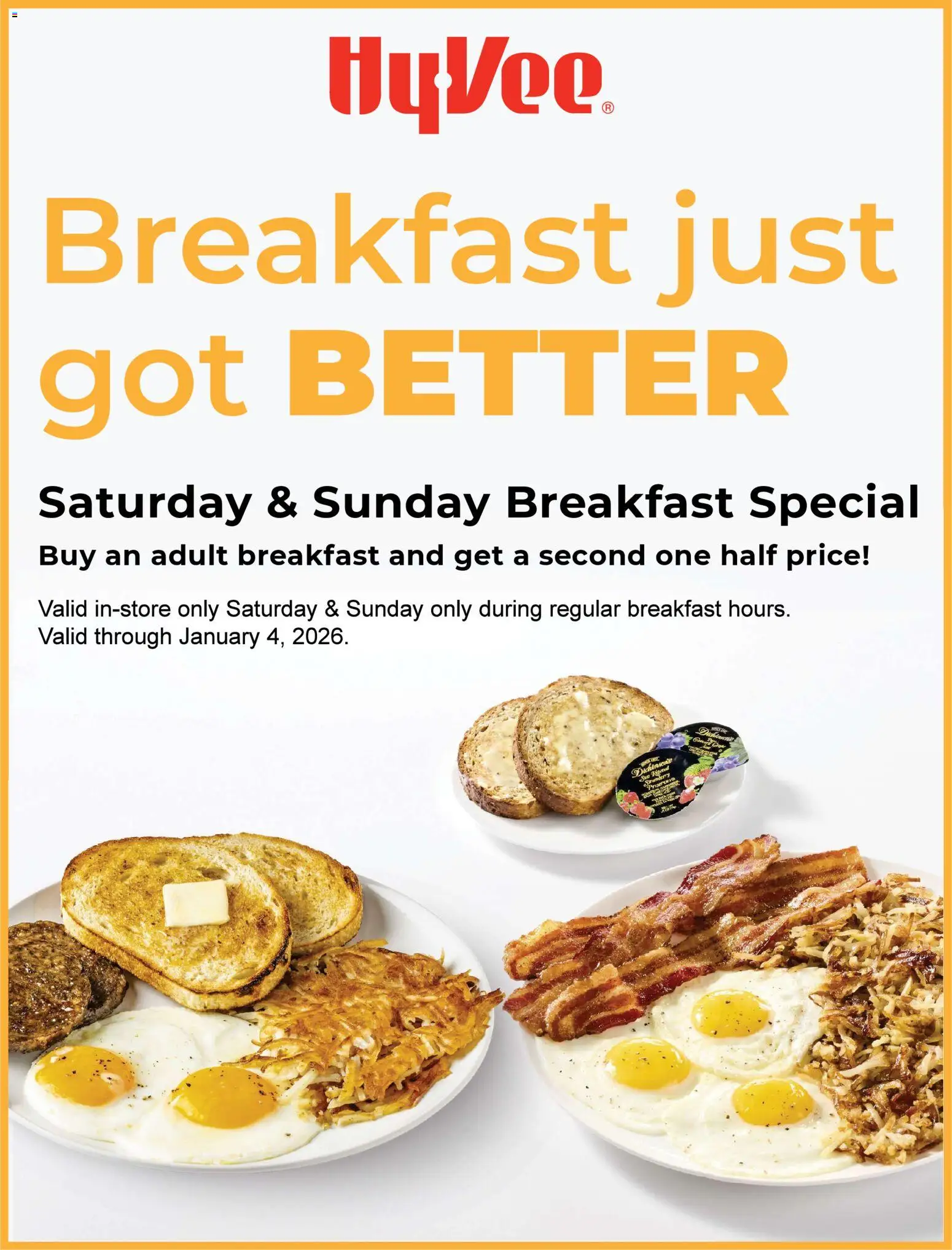HyVee Weekday Breakfast Special from 10/27/2025 - Flyer - Page number 1