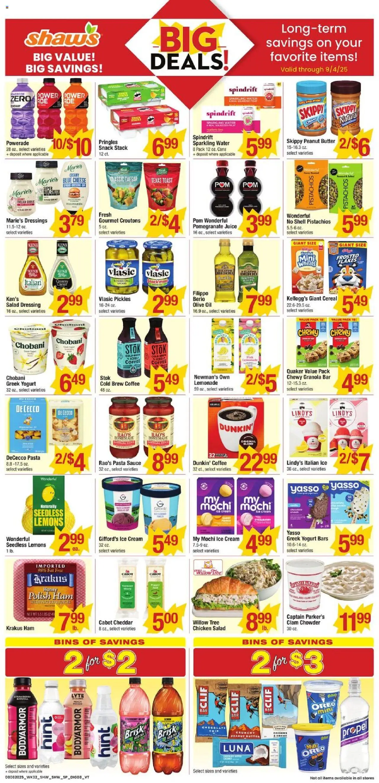 Shaw's Additional Savings from 08/08/2025 - Flyer - Page number 1