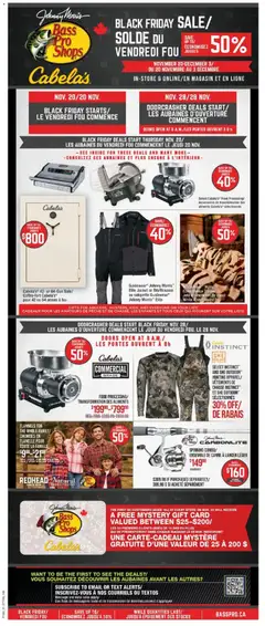 Preview of leaflet Black Friday from shop Cabelas is valid from Nov 20, 2025