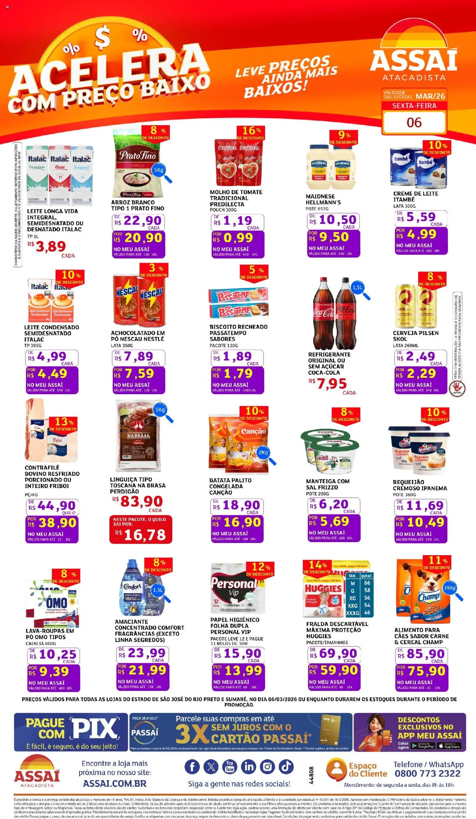Pré-Visualização do folheto "Assaí Atacadista ofertas - SP" da loja Assaí Atacadista válido a partir de 06/03/2026