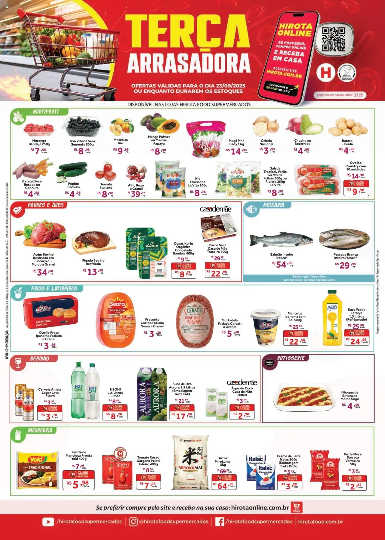 Hirota Food folheto "Ofertas Terça Arrasadora" válido a partir de 23/09/2025 - número de página 1