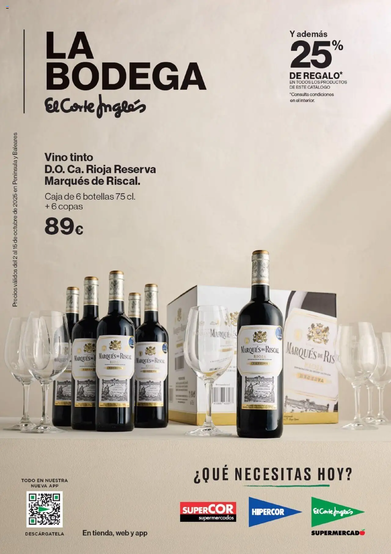 Catálogo La Bodega El Corte Inglés y sus promociones válidas desde el 02/10/2025 - Número de página 1