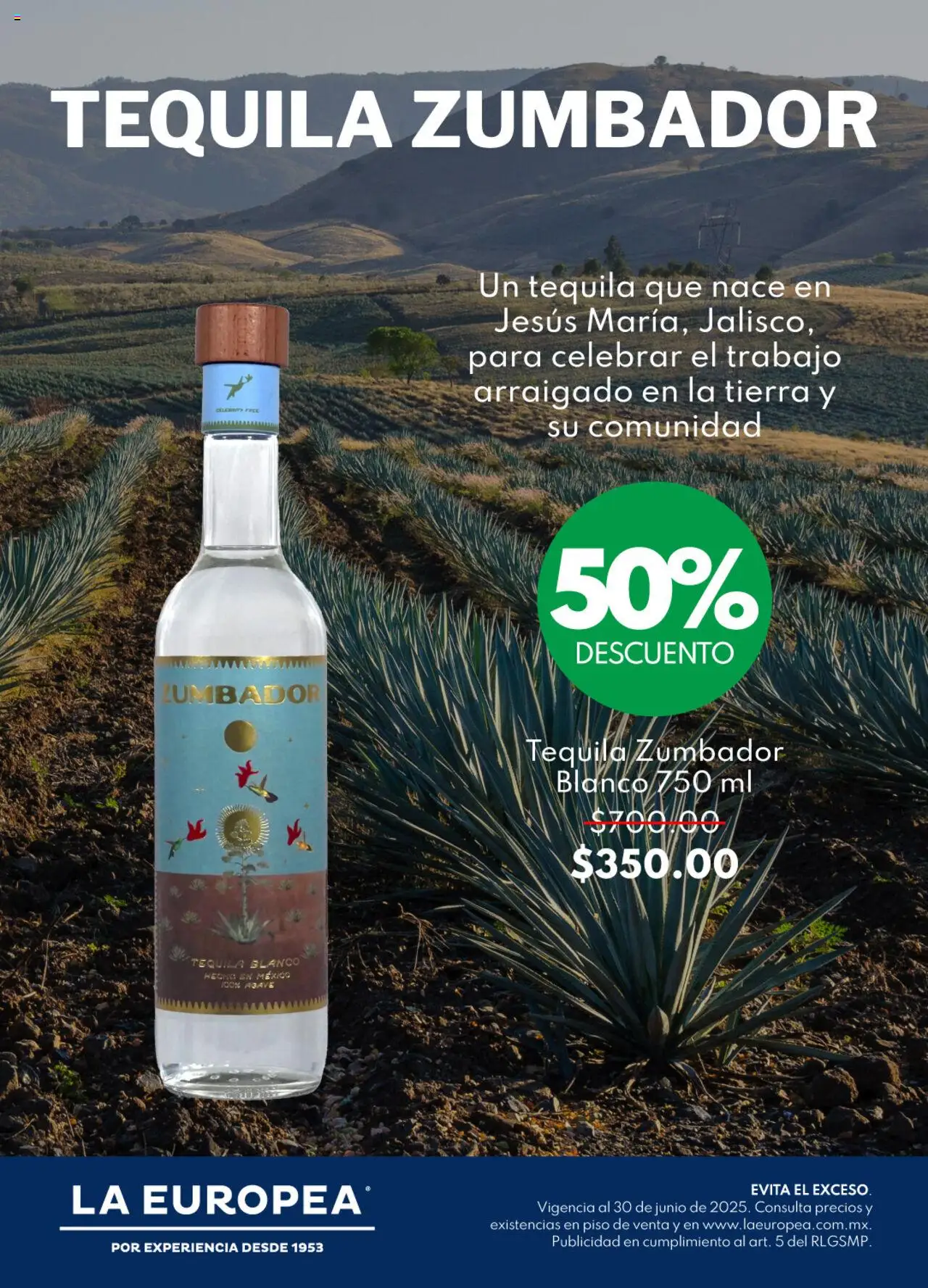 Catálogo Tequila Zumbador La Europea y sus promociones válidas desde el 19/06/2025 - Número de página 1
