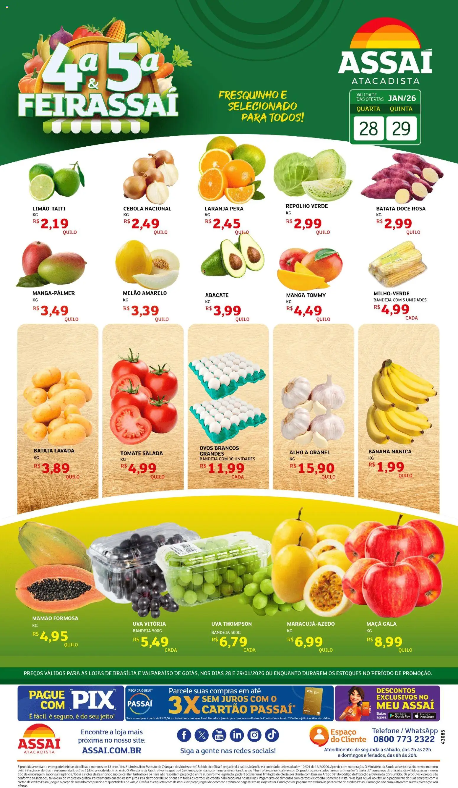 Pré-Visualização do folheto "Encarte - DF" da loja Assaí Atacadista válido a partir de 28/01/2026