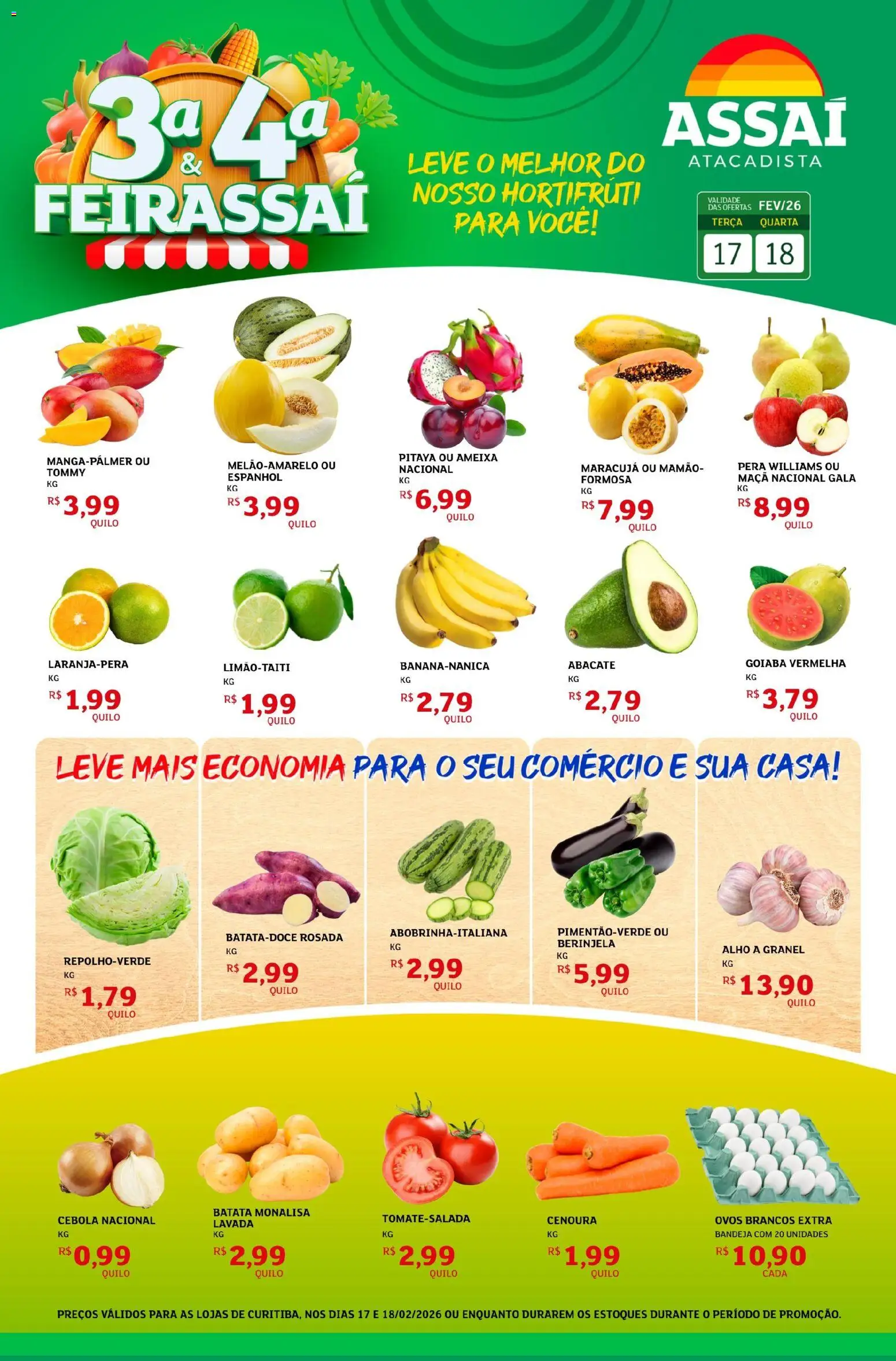 Pré-Visualização do folheto "Encarte - PR" da loja Assaí Atacadista válido a partir de 17/02/2026