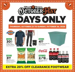 Ad Preview of Mills Fleet Farm Octoberfest 4 Days Only Deals from 10/23/2025