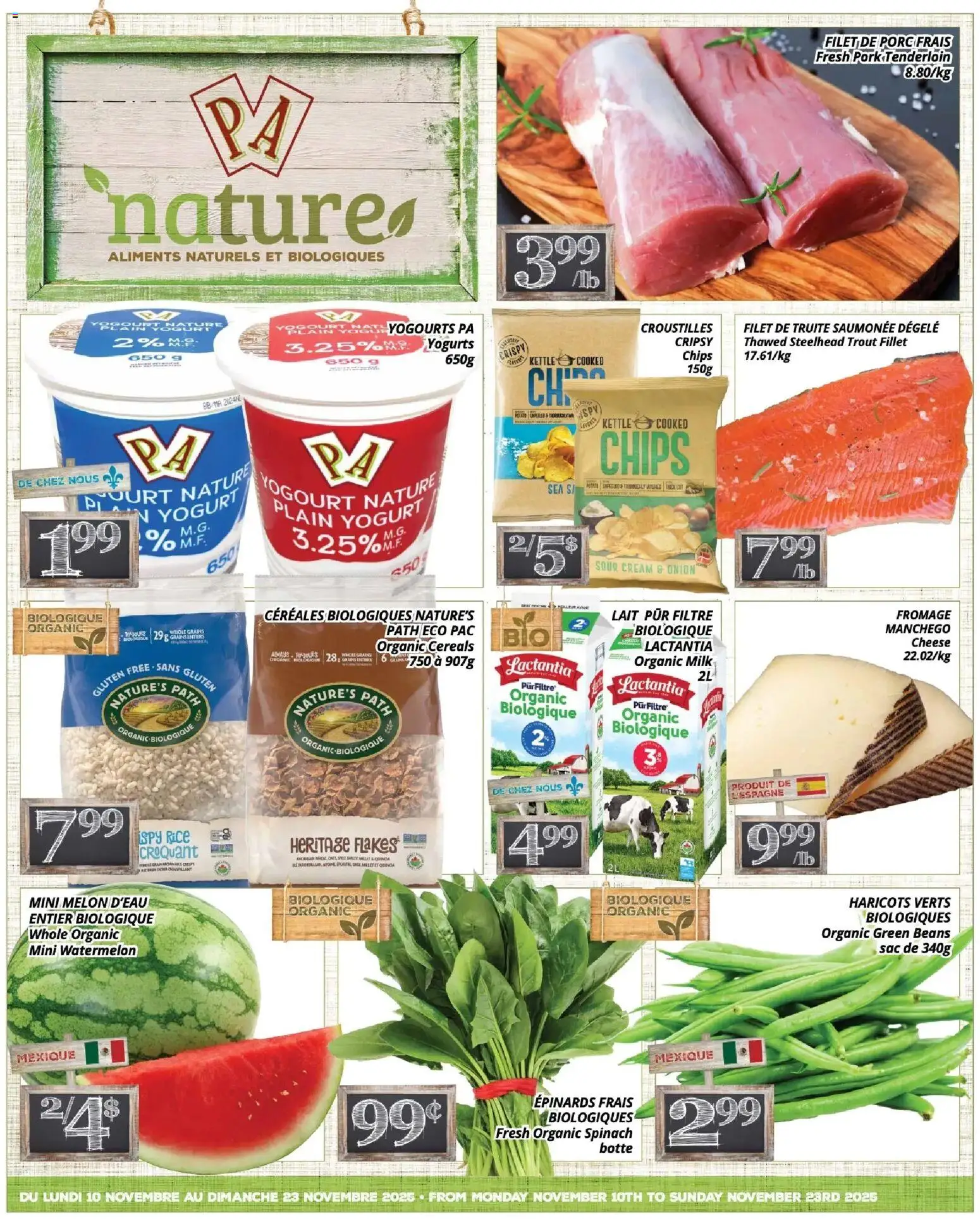 Preview of leaflet Pa nature Flyer from shop Pa Supermarché is valid from Nov 10, 2025
