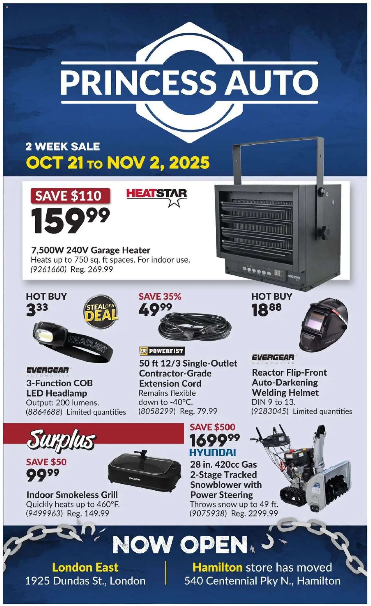 Princess Auto flyer valid from Oct 21, 2025 - page number 1