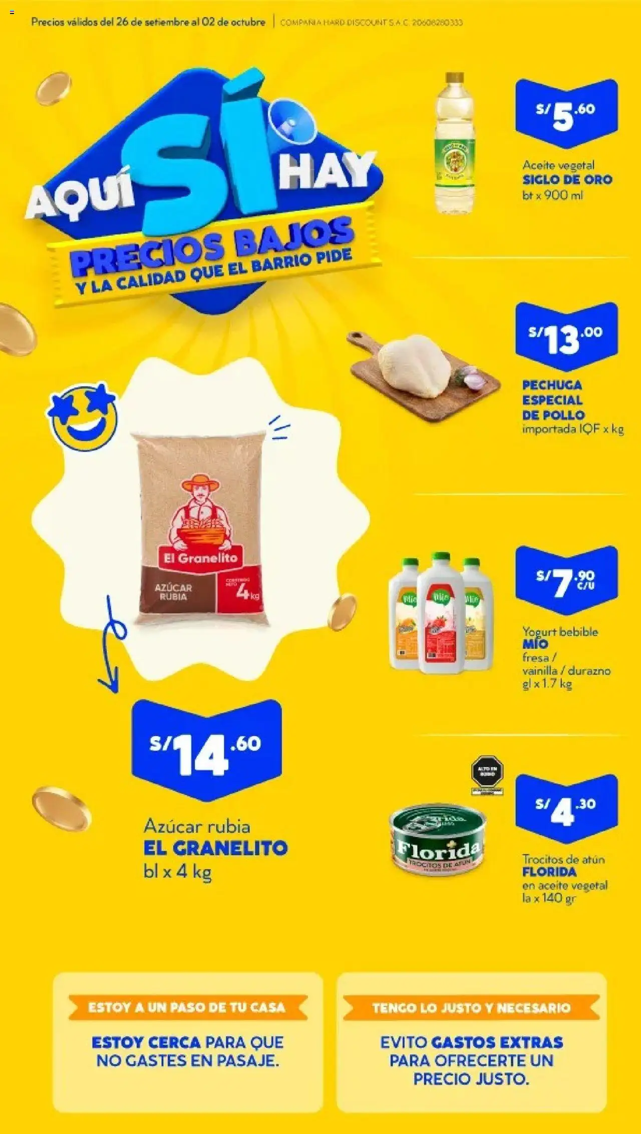 Mass Semanal - Cusco (26/09/2025 - 02/10/2025) - ofertas de hoy - número de página 1 - Pollo, Yogurt, Azúcar, Aceite, Atún, Vainilla, Aceite vegetal