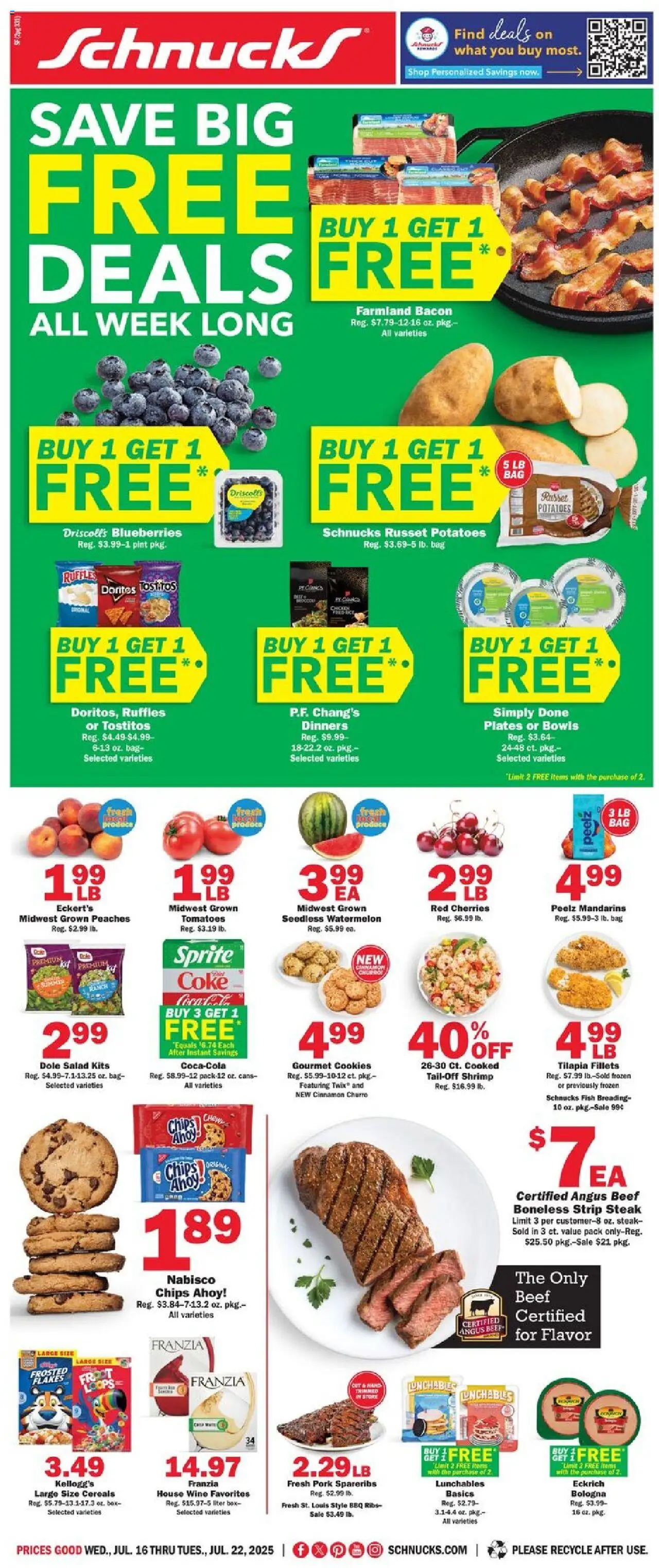 Schnucks Ad from 07/16/2025 - Flyer - Page number 1