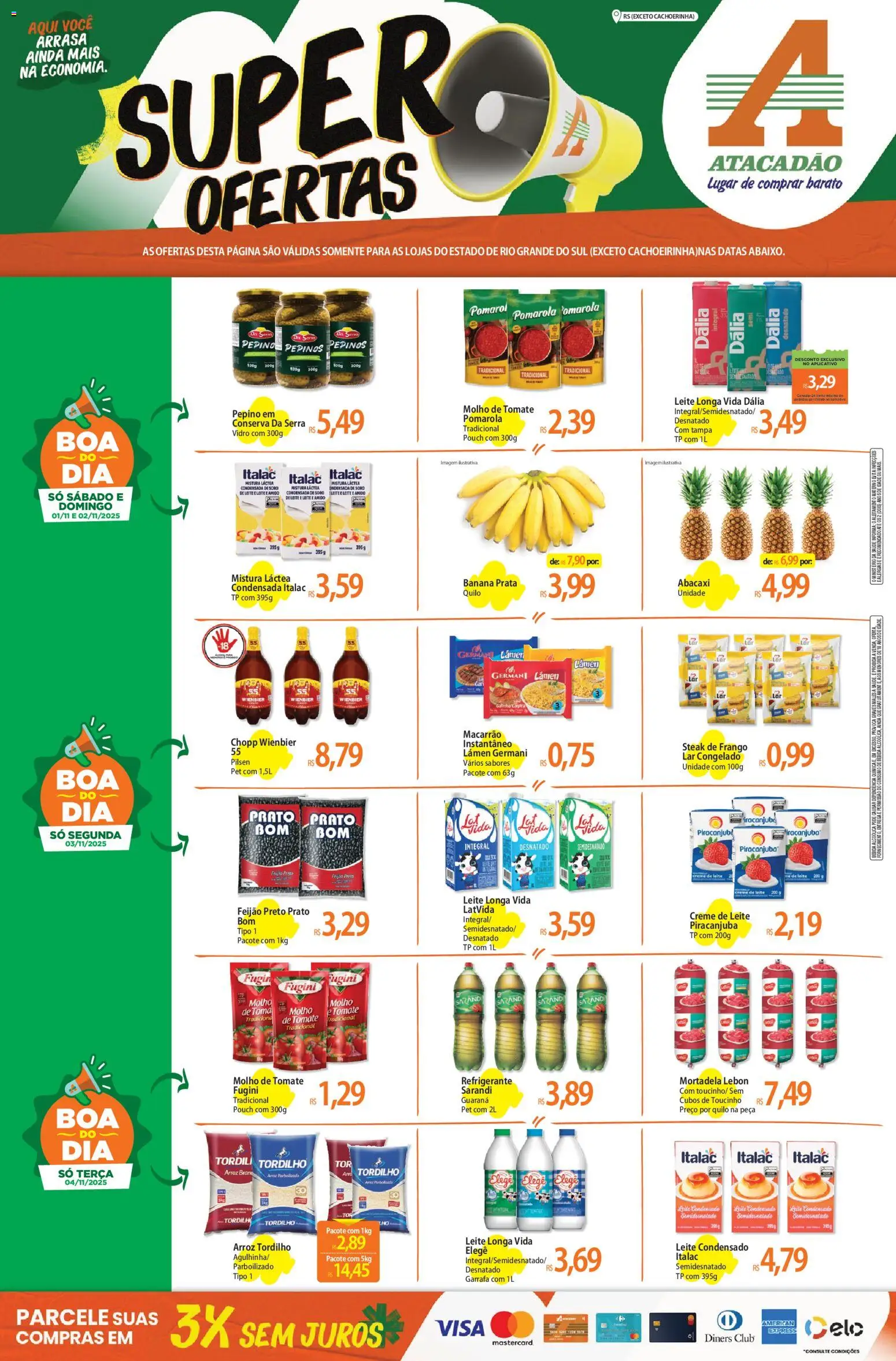 Pré-Visualização do folheto "Ofertas - RS" da loja Atacadão válido a partir de 01/11/2025
