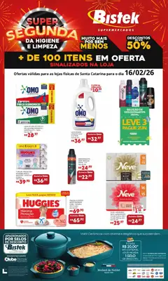 Pré-Visualização do folheto "Ofertas Super Segunda" da loja Bistek Supermercados válido a partir de 16/02/2026