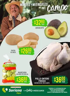 Vista previa las ofertas de la tienda Soriana - Soriana Martes y Miércoles del Campo Súper: BCS, Son y Sin desde el 03/03/2026 