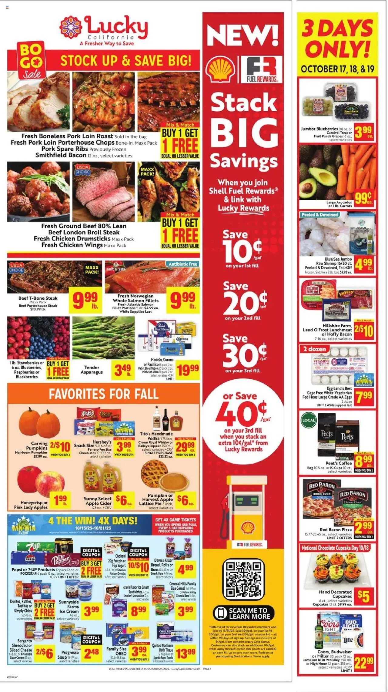 Lucky Supermarkets Weekly Ad from 10/15/2025 - Flyer - Page number 1