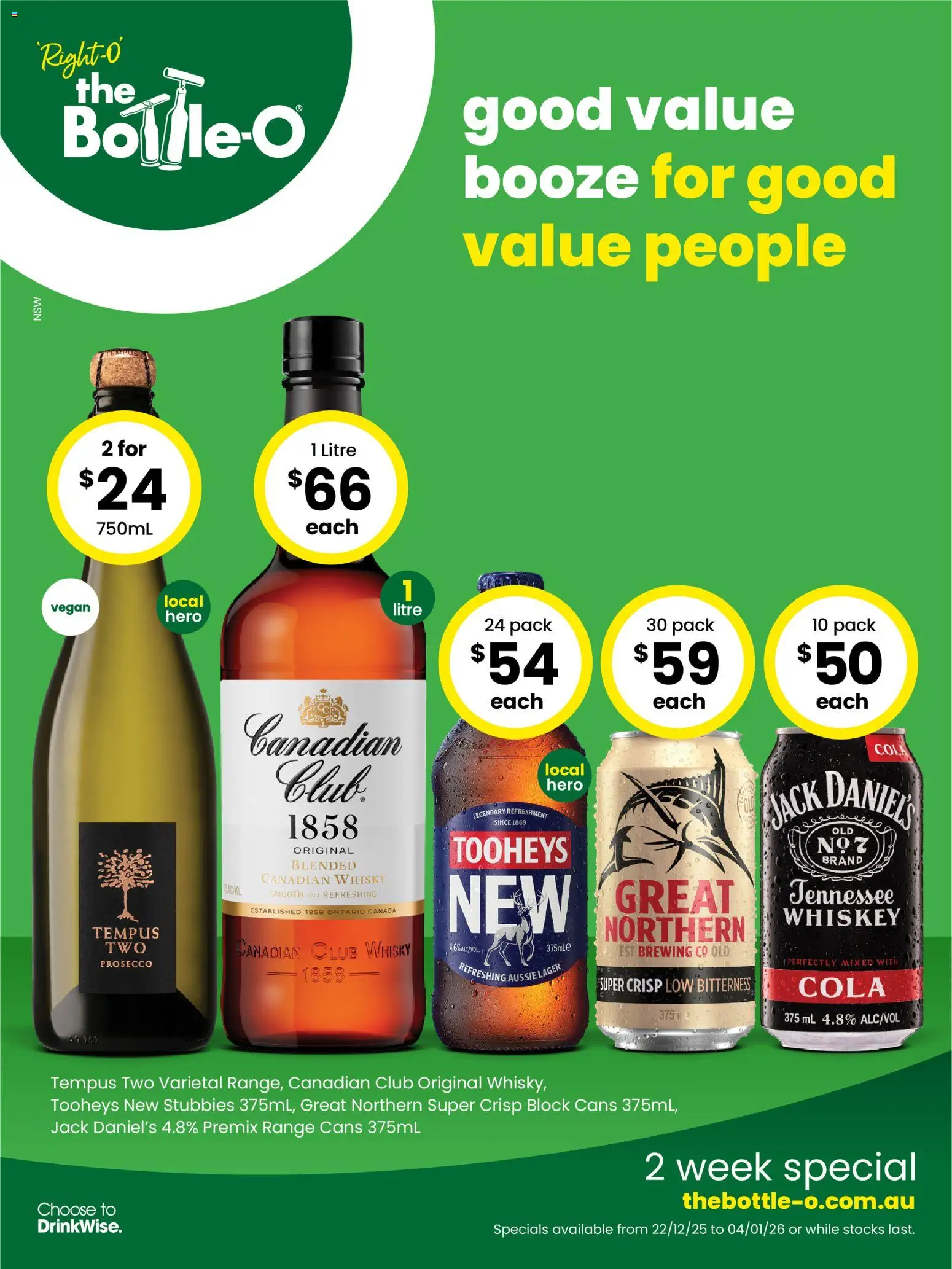 Preview of catalogue Catalogue from shop The Bottle-O valid 22/12/2025