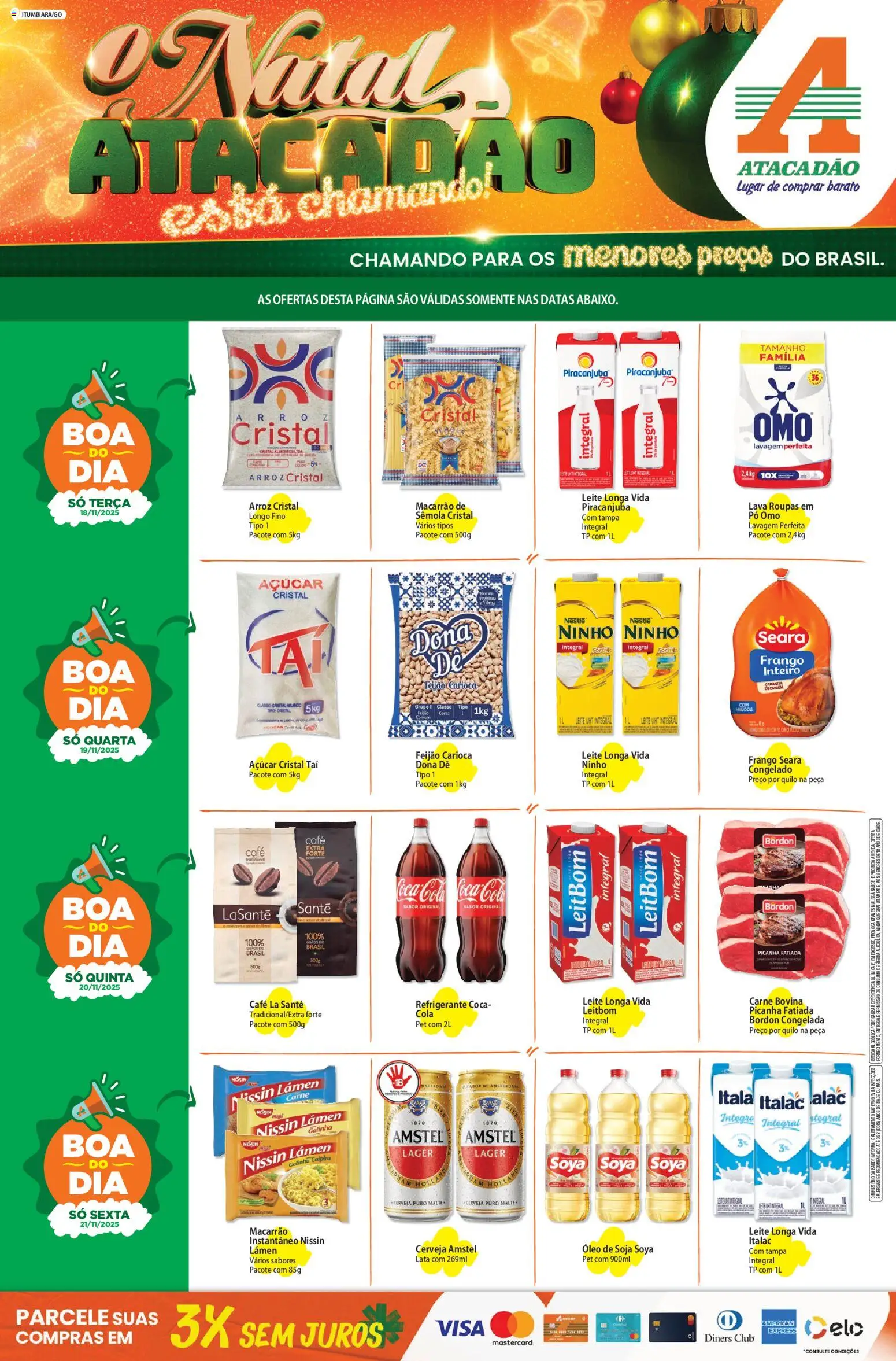 Pré-Visualização do folheto "Ofertas - GO" da loja Atacadão válido a partir de 18/11/2025