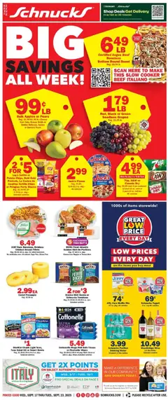 Ad Preview of Schnucks Weekly Print Ad - IN from 09/17/2025