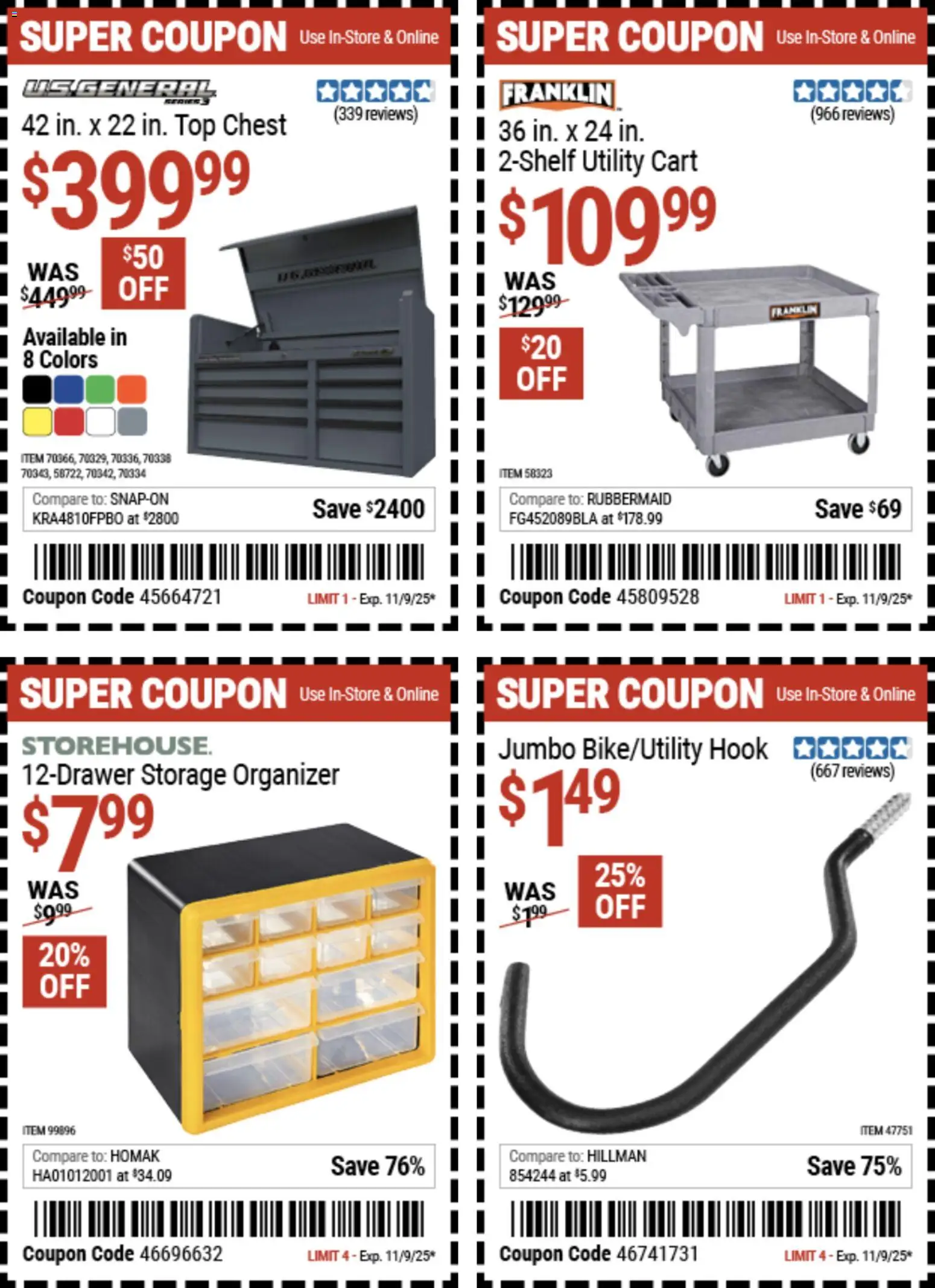 Ad Preview of Harbor Freight Weekly Ad from 10/27/2025