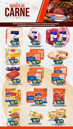 Pré-Visualização do folheto "Ofertas Quarta da Carne" da loja Bramil Supermercados válido a partir de 30/07/2025