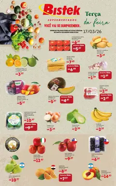 Pré-Visualização do folheto "Bistek Supermercados ofertas Hortifruti" da loja Bistek Supermercados válido a partir de 17/03/2026